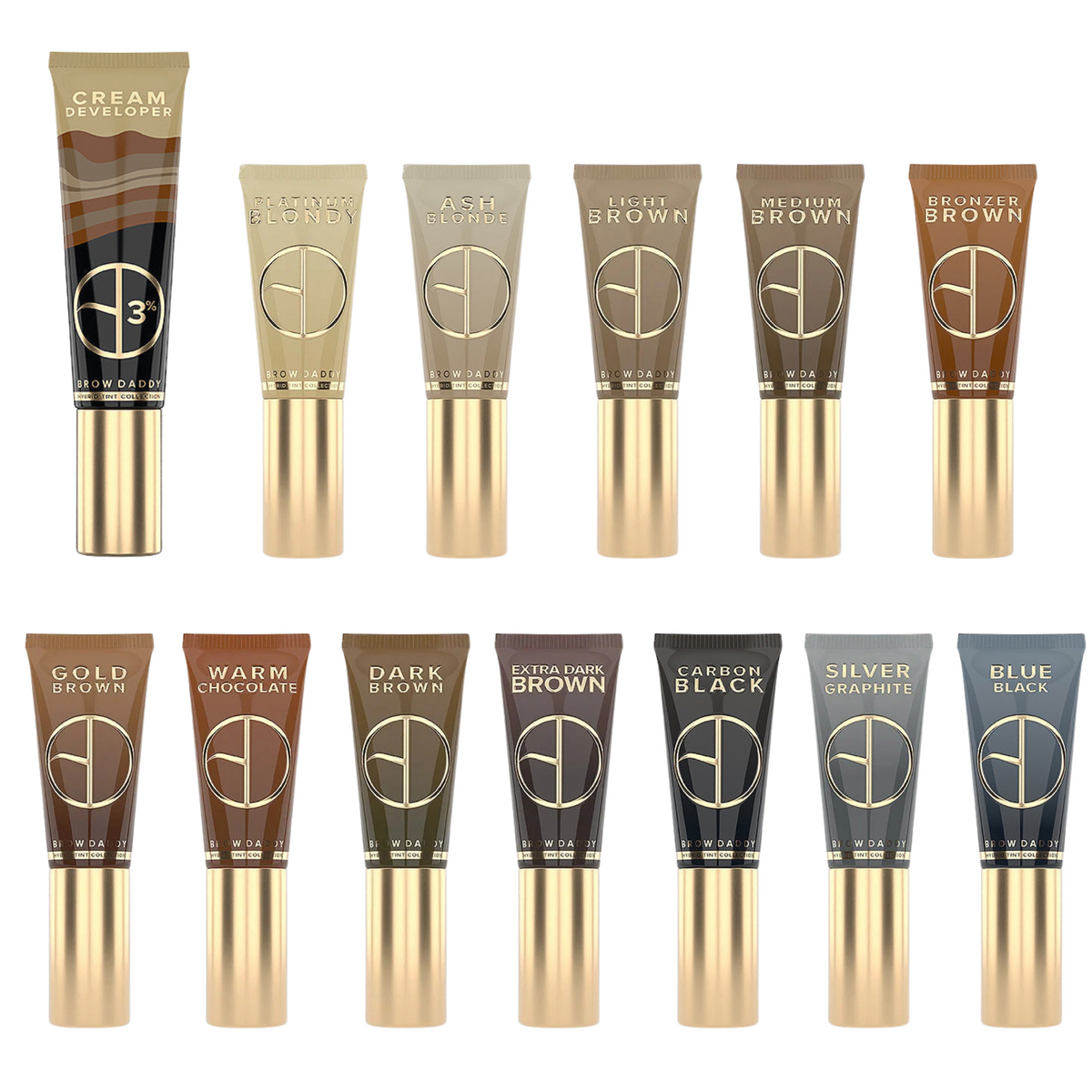 Brow Daddy - Hybrid Brow Tint Kit (12 Colors + Developer)
